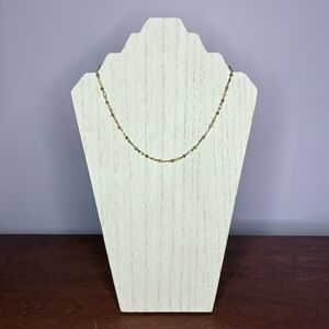 Antique Costume 9” Necklace, Gold Chain Link